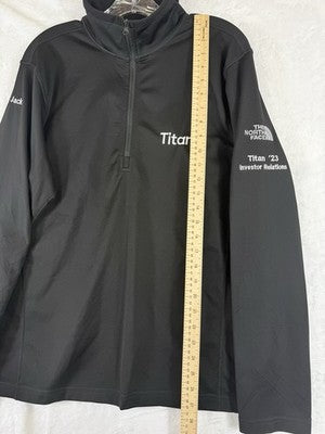 The North Face 1/4 Zip Pullover Mens Medium Titan Jack Company Logo Finance Bro