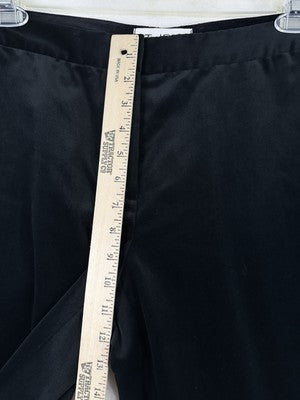 St John Collection 8 Black Pants Straight Leg Velveteen Cotton Stretch Womens