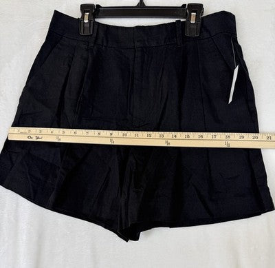 Gap 365 High Rise Linen Blend Shorts Small Women Black 5” New NWT