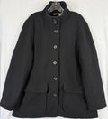 LL Bean Wool Coat XL Black Pea Coat Bellandi Made In Italy Womens