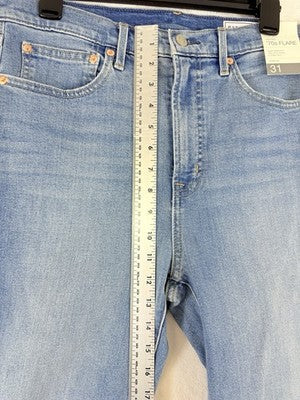 Gap 70s Flare High Rise Jeans 12 31 Womens New NWT Blue Medium Indigo Denim
