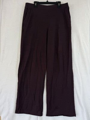 J Jill Pants Small Tall Burgundy Pure Jill Affinity French Terry Pull On *Flaw