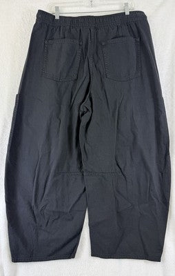 Gap High Rise Easy Horseshoe Jeans Large Womens Black Pull On Wide Leg New NWT