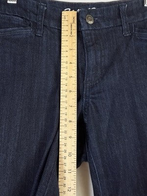 Eddie Bauer Jeans Women 6 Petite Curvy Flare Dark Blue 6P P6 Denim