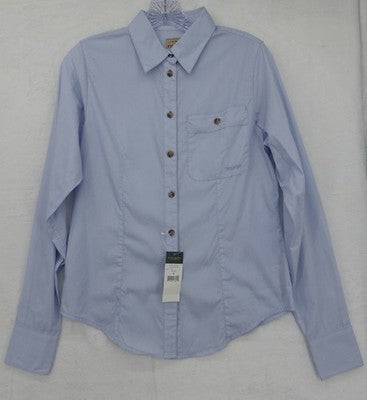 CC Filson Feather Cloth Shirt Small Women Blue Button Up Long Sleeve Top New NWT