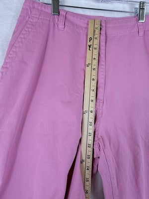 LL Bean Chino Pants Womens 12 Pink High Rise 100% Cotton Vintage