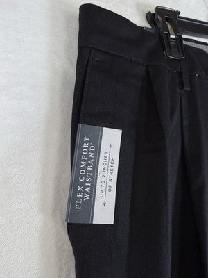 Dockers Signature Pleated Khaki Pants 32x32 Mens Black New NWT