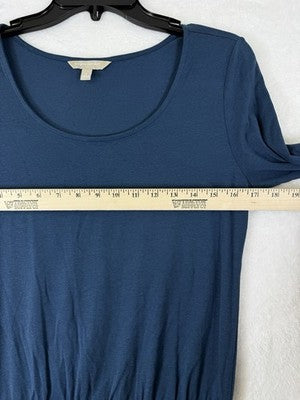 Banana Republic Dress Small Blue Womens Jersey Knit Blouson Long Sleeve Modal