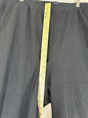 Gap Wide Leg Sweatpants XXL Tall Womens Black French Terry Rolled Hem NWT New