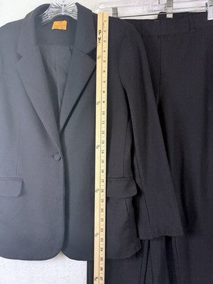 Mary Crafts Blazer Pants Set Black 8 Womens Knit Marycrafts Pant Suit Ponte Knit