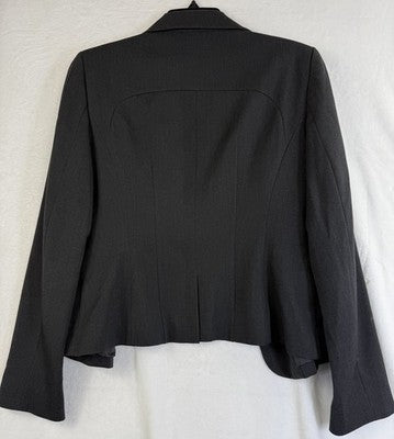 The Limited Blazer 6 Dark Gray Fitted Jacket 3 Button Womens
