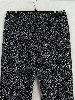 White House Black Market Ankle Pants 6 Abstract Print Womens Cotton Stretch