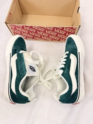 Vans Knu School 4 Mens 5.5 Womens Shoes Green Suede Leather Sneakers New