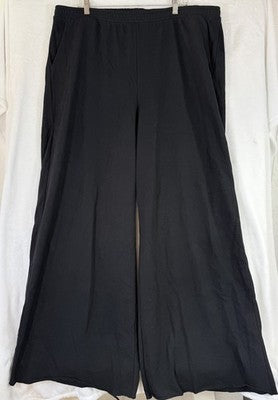 Gap Wide Leg Sweatpants XXL Tall Womens Black French Terry Rolled Hem NWT New