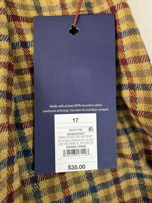 Rowing Blazers Target Skort Womens Skirt 17 Plaid New NWT