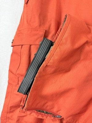Burton Snowboard Pants Women Large Cargo Elite Pants Orange Ski Snow