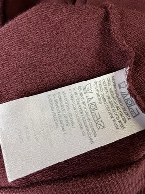 Denim Co Jacket Large Petite LP Burgundy Red Active French Terry Full Zip Womens