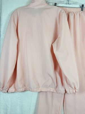 Blair Women’s Clothing Jacket Pants Large Petite Pink Seersucker Outfit Lot Set