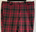 Lane Bryant Pants 20 Red Tartan Plaid Ankle Plus Size Womens