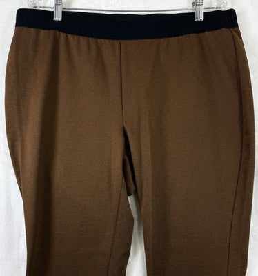 Talbots Pants 16W SoHo Leggings Womens Clothing Pull On Stretch Brown