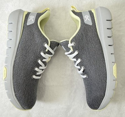 Kuru Shoes Womens 7.5 Wide Flex Via Dove Gray Sneakers Plantar Fasciitis New