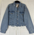 Gap Jean Jacket Medium Tall Women UltraSoft Icon Denim Crop Blue Light Blue New