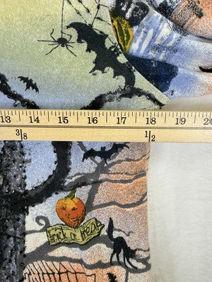 Jane Ashley Halloween Top Large Womens Beaded Bats Pumpkin Teacher Shirt Vintage