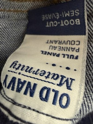 Old Navy Maternity Jeans 12 Boot Cut Dark Blue Full Panel