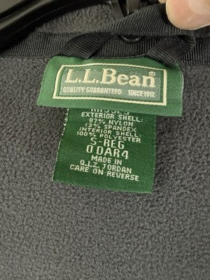 LL Bean Jacket Womens Small Black Outdoor Discovery School Fleece Lined Full Zip