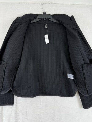 GapFit Jacket Small Womens Black New Gap Fit Quilted Knit Full Zip Mock Neck NWT