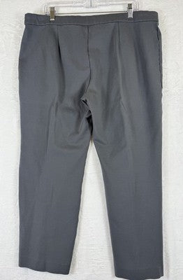 Susan Graver Smart Ponte Pants XL Petite Gray Pull On Knit Slim Leg Womens