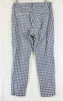 Old Navy Pixie Pants 6 High Rise Blue Gingham Womens