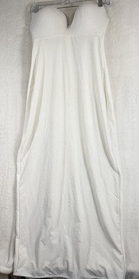 Davids Bridal Shapewear 36C Strapless Full Length Bra Slip White Wedding Dress