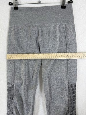 Fabletics Leggings Medium 7/8 Gray High Waisted Seamless Workout Gym Womens