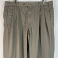 Vintage LL Bean Pants 40 Tan Khakis Pleated Hemmed 40x32 Made In USA 80s 90s