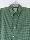 LL Bean Shirt Mens Small Button Down Green Long Sleeve 100% Cotton