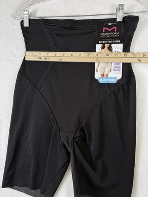 Maidenform Shapewear XL Shapes High Waist Thigh Slimmer Firm SE5001 Black New