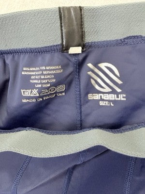 Sanabul Large Mens Base Layer Compression Pants MMA Jiu Jitsu Navy Blue