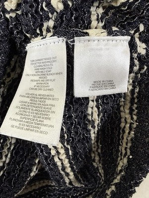Jones New York Sweater XL Nautical Blue White Striped Cotton Blend Boat Neck