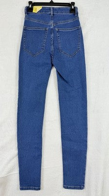 Pull & Bear Jeans 2 Skinny High Waist Blue Denim EU 34 Womens NWT
