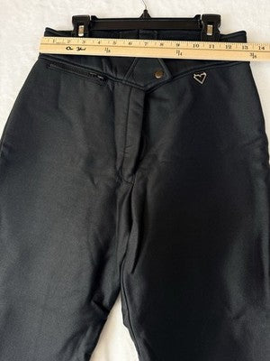 Obermeyer Ski Pants Women 10 Vintage High Waist Black Wool Blend Snow