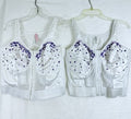 Comfort Choice 42C Longline Bras Lot White Embroidered Posture Front Close