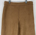 Ann Taylor Loft Faux Suede Crop Pants 00 Womens Brown Straight Leg