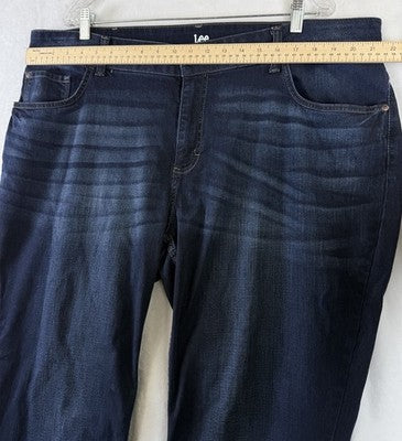Riders by Lee Jeans 22W Indigo Womens Midrise Bootcut Dark Blue Plus Size