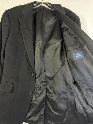 Brooks Brothers 100% Cashmere Jacket 39R Black Blazer Mens