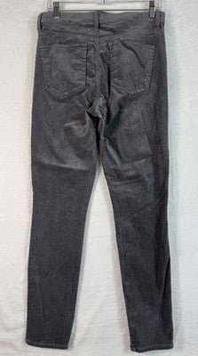 Gap Velvet Pants 30 True Skinny Gray Velveteen Denim Womens