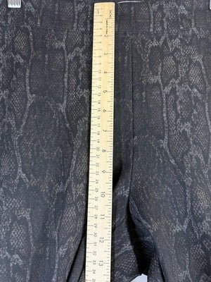 Calvin Klein Ponte Pants Large Gray Pull On Animal Print Womens New NWT