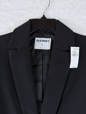 Old Navy Blazer Women XS Black Jacket Classic Stretch New NWT