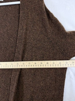 Madewell Cardigan Sweater Womens Small Brown Alpaca Merino Wool Blend Open Front