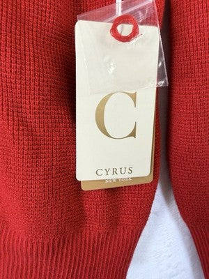 Cyrus Sweater XL Womens Red V Neck Long Sleeve Tops New NWT